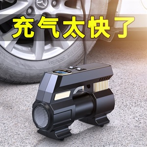 新品车载充气泵数显 智能照明轿车汽车12v气泵车用打气筒补气代发,徕本