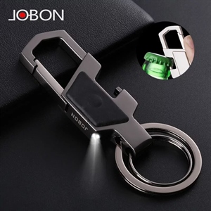 Jobon中邦钥匙扣创意车钥匙开瓶器led灯金属礼品定制匙扣链018,环泰车饰