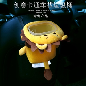 创意立体卡通车载垃圾桶恐龙哈士奇座椅靠背收纳防漏水PP桶置物盒,卓驰车饰