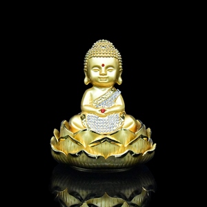 厂家直销 手工镶钻佛合金汽车摆件 车载饰品摆设 车内小佛香水座,德忠