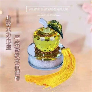 高端汽车香水座水晶苹果香水摆件车载工艺用品厂家批发,德忠,坐垫单片花朵