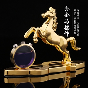 合金汽车香水车用摆件香水座金钱豹马到成功福牛车载香水车内饰品,德忠