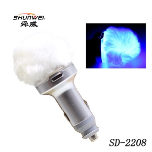 汽车用品 车载氧吧 带毛绒七彩灯氧吧 车内氛围点烟器灯SD-2208,振涛车品,奔驰后视镜总成
