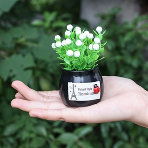 汽车摆件 仿真花 创意车载树脂盆栽塑料绿色植物吉祥果车饰R-8816,振涛车品