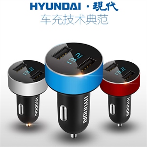 汽车用品车载充电器电瓶电压点烟器式车充双USB充电器HY-36,振涛车品