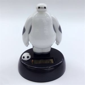 2018新款太阳能摇头汽车饰品 创意大白公仔车载摆件定制一件,振涛车品,朗糯玉米钥匙套