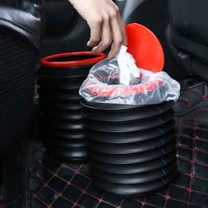 可折叠4L车载多功能伸缩水桶 带盖折叠收纳桶 便携式垃圾桶汽车用,义乌品彩