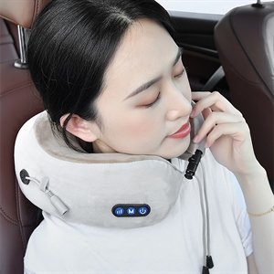 枕头u型按摩脖枕电动 汽车头枕车用记忆棉车载护颈枕颈椎靠枕用品,润东车饰