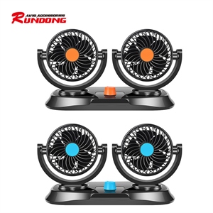 双头车载电风扇12V/24V货车风扇 汽车面包车电扇R-8035,润东车饰