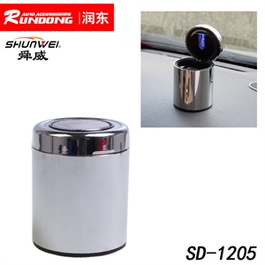 舜威 汽车太阳能烟灰缸  带LED精品烟灰缸 车居两用 SD-1205,润东车饰