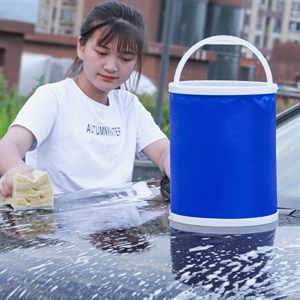 13L 加厚折叠帆布水桶 钓鱼水桶 清洁洗车水桶 带拉链包R-13L,润东车饰