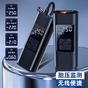 汽车便携式车载充气泵电动无线数显车用打气泵迷你充气机跨境新款,义乌品彩