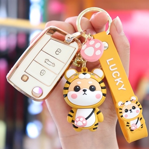 大众财小虎卡通钥匙包,炫染车品