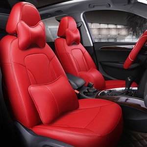 奥迪A6L A4L Q5 Q3 A3 18新款全包围全皮原纹路专车专用汽车座套四季 ,馨程