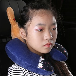 2018新款卡通U型头枕腰靠,世棉车品