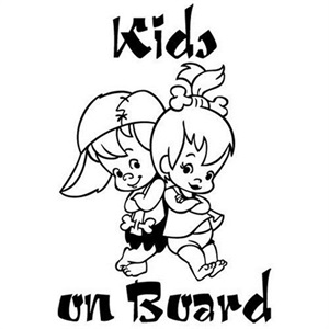 KIDS ON BOARD汽车贴纸 儿童宝宝在车里车贴,动迈