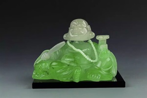摇摇扇玉佛香水座 水晶 汽车香水座 家用香水座 拉丝佛香水座,爱丽车饰,亮面脚垫
