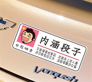 内涵段子搞笑个性车贴 段友专用标语车贴 汽车段子巨友车标D11,雨菲车饰