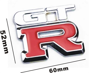 3D立体纯金属GTR标志 GTR车标金属字母车贴M03,如玉车饰,阳光避光垫